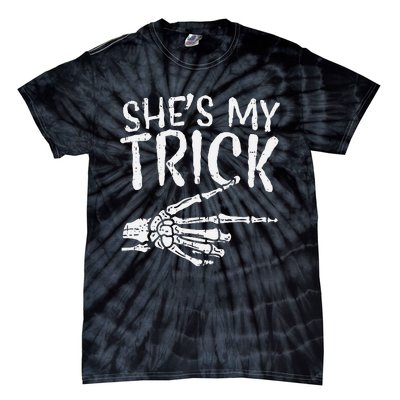 Spooky Duo Halloween Costume for Couples Tie-Dye T-Shirt