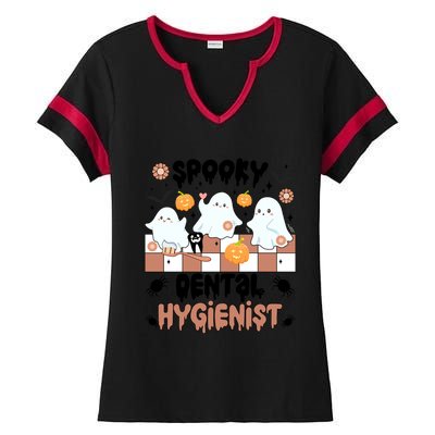 Spooky Dental Hygienist Halloween Dental Hygiene Groovy Gift Ladies Halftime Notch Neck Tee