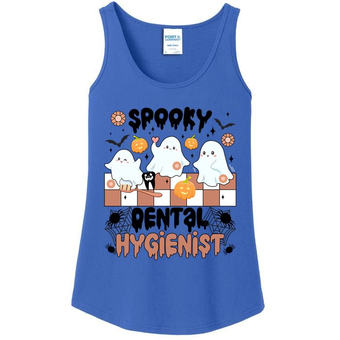 Spooky Dental Hygienist Halloween Dental Hygiene Groovy Gift Ladies Essential Tank