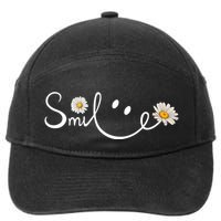 Smile Daisy Happy Face 7-Panel Snapback Hat