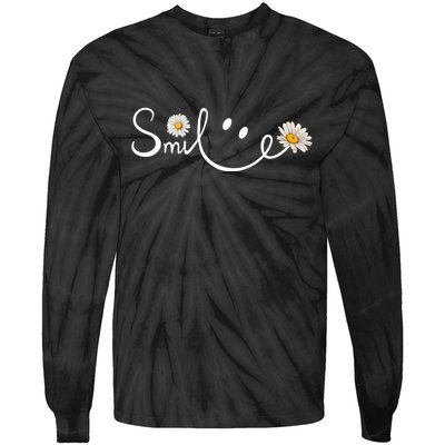 Smile Daisy Happy Face Tie-Dye Long Sleeve Shirt