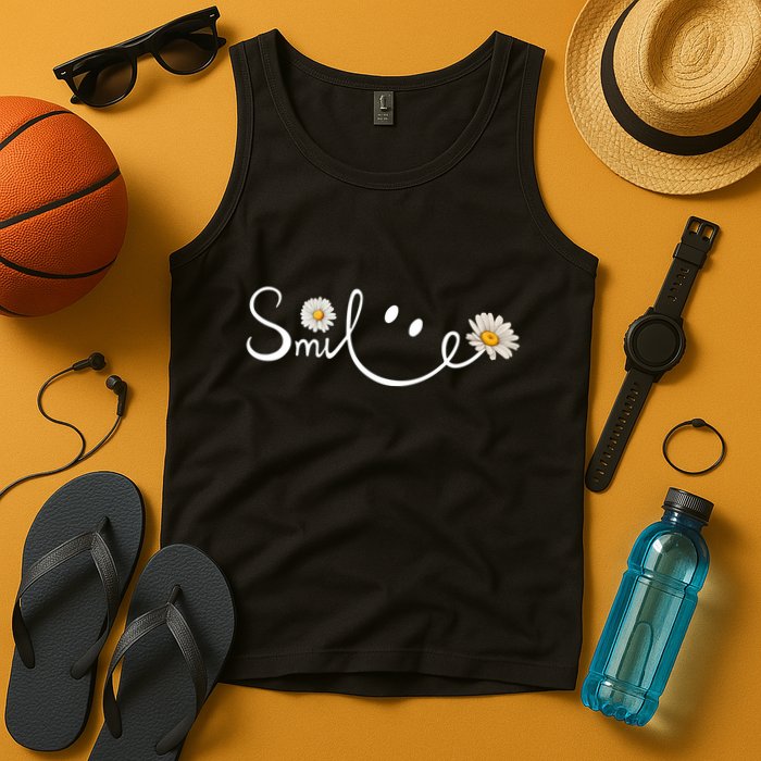 Smile Daisy Happy Face Tank Top