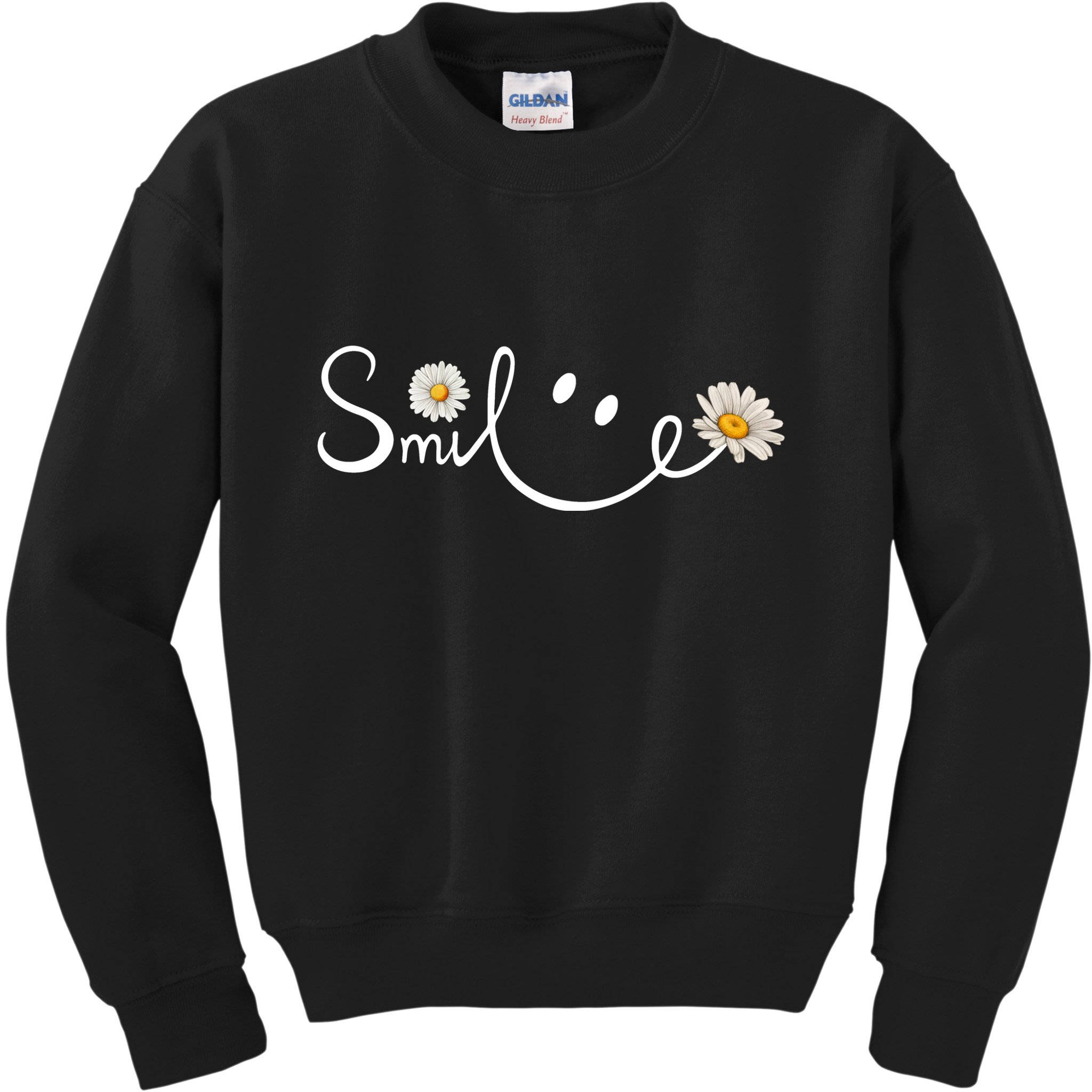 Smile Daisy Happy Face Kids Sweatshirt