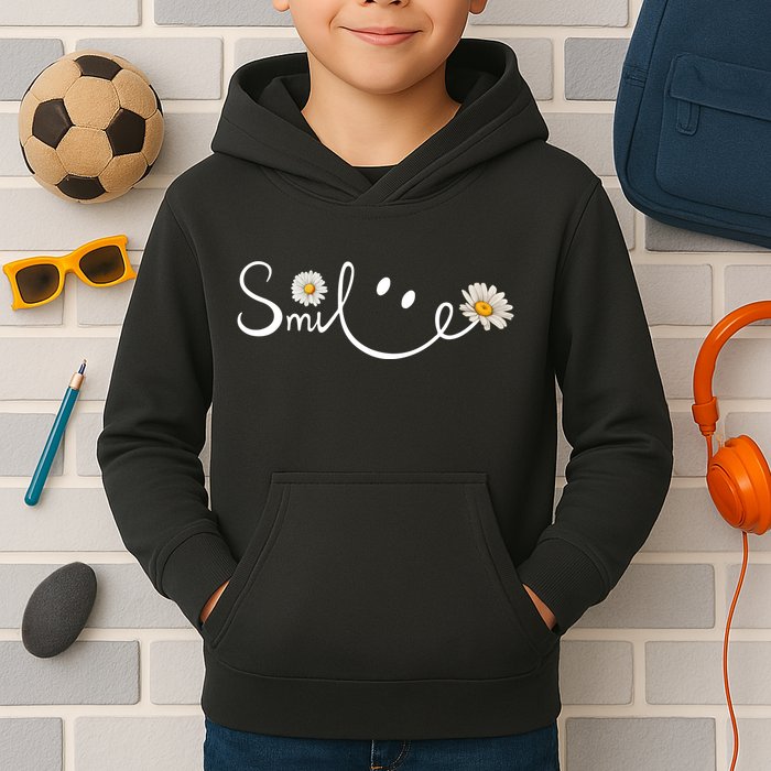 Smile Daisy Happy Face Kids Hoodie