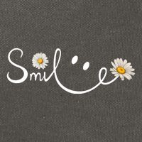 Smile Daisy Happy Face Cotton Canvas Backpack