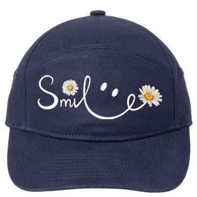 Smile Daisy Happy Face 7-Panel Snapback Hat