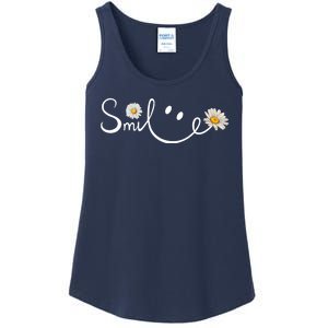 Smile Daisy Happy Face Ladies Essential Tank