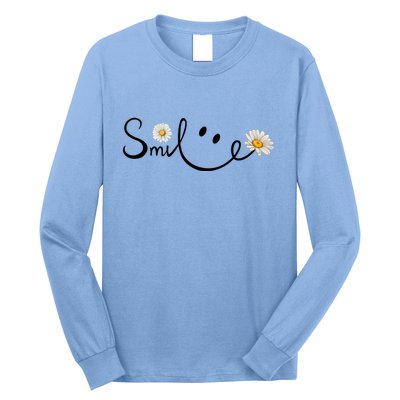 Smile Daisy Happy Face Long Sleeve Shirt