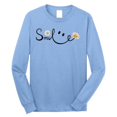 Smile Daisy Happy Face Long Sleeve Shirt