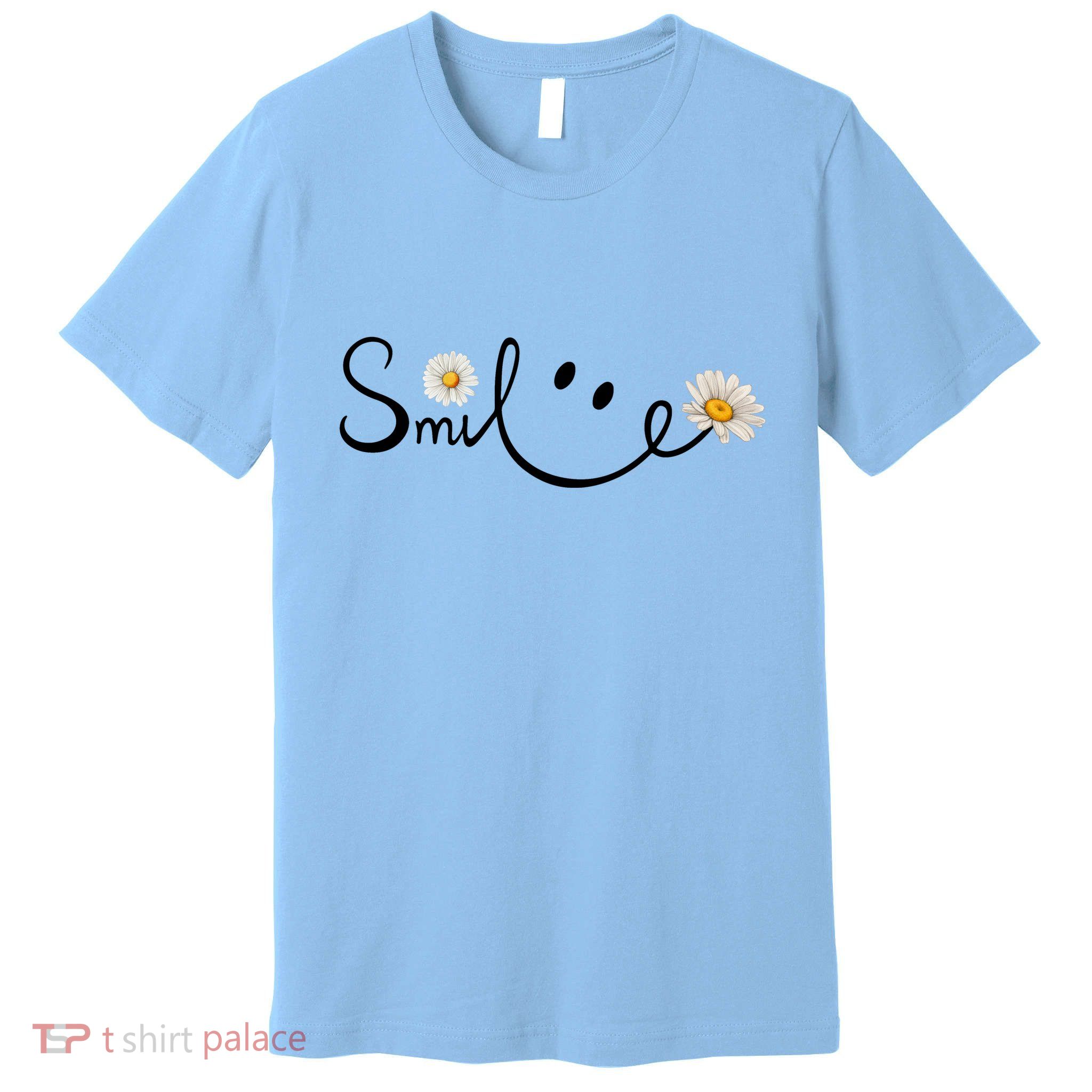 Smile Daisy Happy Face Premium T-Shirt