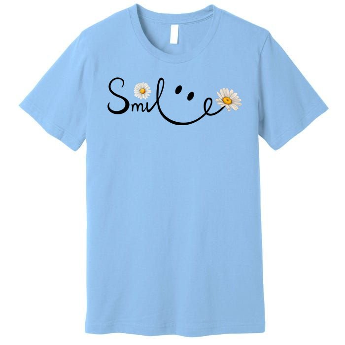 Smile Daisy Happy Face Premium T-Shirt