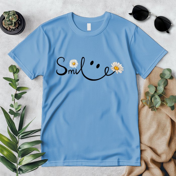 Smile Daisy Happy Face Premium T-Shirt