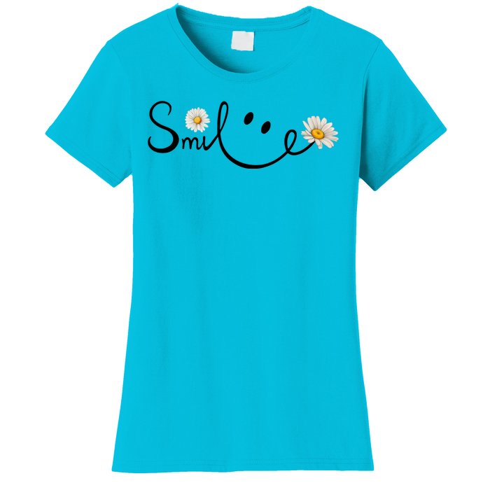 Smile Daisy Happy Face Women's T-Shirt