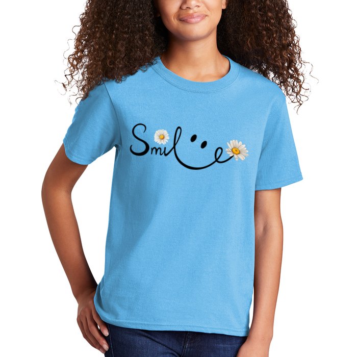Smile Daisy Happy Face Kids T-Shirt