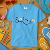 Smile Daisy Happy Face Kids T-Shirt
