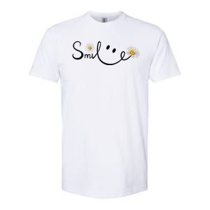 Smile Daisy Happy Face Softstyle CVC T-Shirt