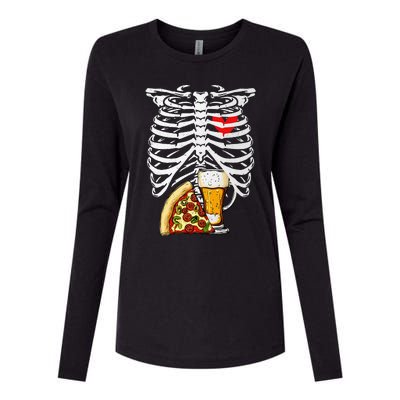 Skeleton Dad Halloween Pregnancy Couples Womens Cotton Relaxed Long Sleeve T-Shirt