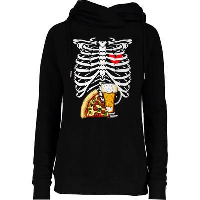 Skeleton Dad Halloween Pregnancy Couples Womens Funnel Neck Pullover Hood