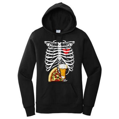 Skeleton Dad Halloween Pregnancy Couples Women's Pullover Hoodie