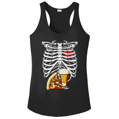 Skeleton Dad Halloween Pregnancy Couples Ladies PosiCharge Competitor Racerback Tank