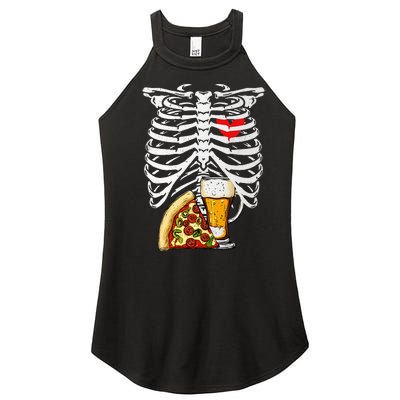 Skeleton Dad Halloween Pregnancy Couples Women’s Perfect Tri Rocker Tank