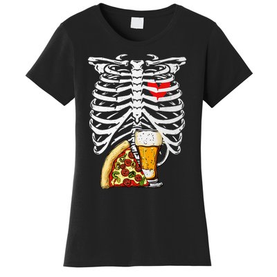 Skeleton Dad Halloween Pregnancy Couples Women's T-Shirt