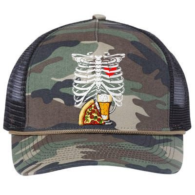 Skeleton Dad Halloween Pregnancy Couples Costumes Retro Rope Trucker Hat Cap