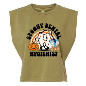 Spooky Dental Hygienist Retro Halloween Dentist Humor Cool Gift Garment-Dyed Women's Muscle Tee