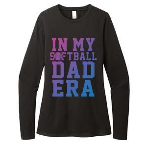 Softball Daddy Humor Design Funny Softball Dad Gift Womens CVC Long Sleeve Shirt