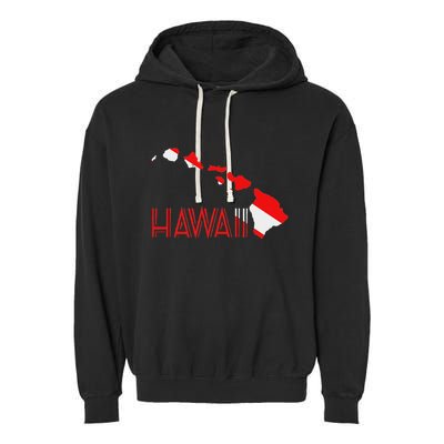 Scuba Dive Hawaii Scuba Diving Flag Garment-Dyed Fleece Hoodie
