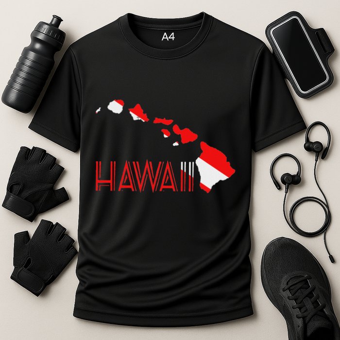 Scuba Dive Hawaii Scuba Diving Flag Cooling Performance Crew T-Shirt