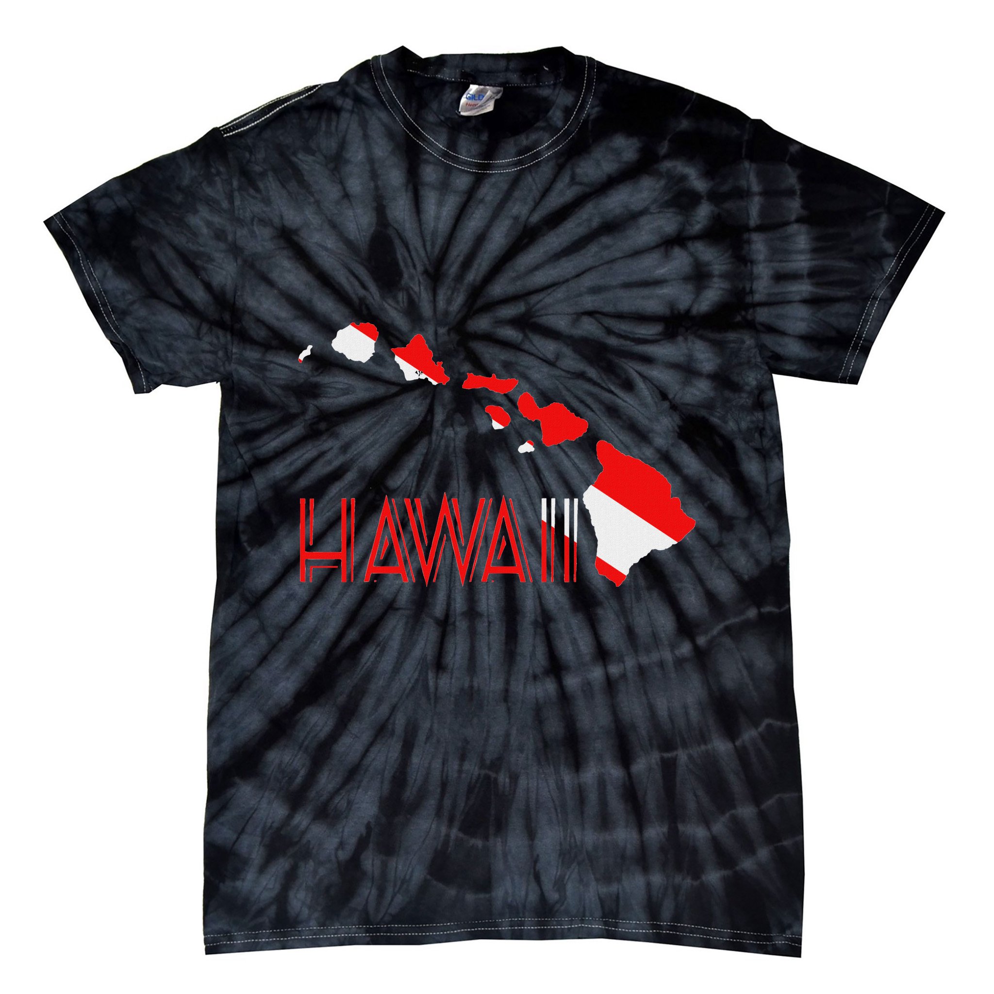 Scuba Dive Hawaii Scuba Diving Flag Tie-Dye T-Shirt
