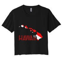 Scuba Dive Hawaii Scuba Diving Flag Women's Crop Top Tee