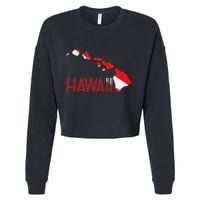Scuba Dive Hawaii Scuba Diving Flag Cropped Pullover Crew