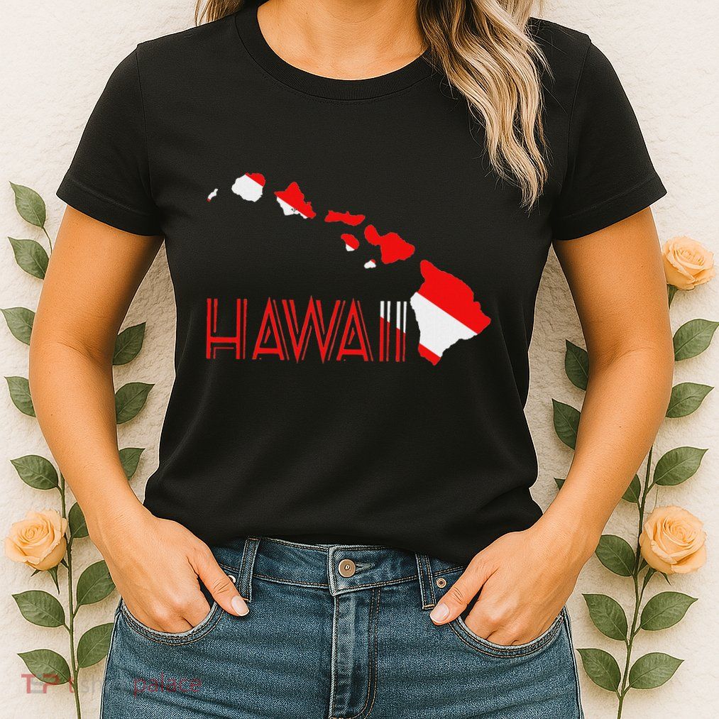 Scuba Dive Hawaii Scuba Diving Flag Womens T-Shirt