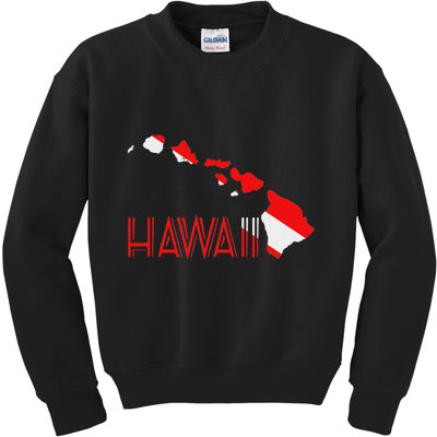 Scuba Dive Hawaii Scuba Diving Flag Kids Sweatshirt