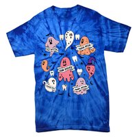 Spooky Dentist Hygienist Halloween Dental Assistant Squad Cool Gift Tie-Dye T-Shirt