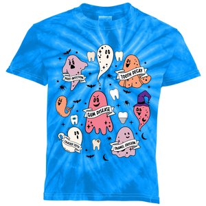 Spooky Dentist Hygienist Halloween Dental Assistant Squad Cool Gift Kids Tie-Dye T-Shirt