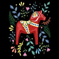 Swedish Dala Horse Folk Art Sweden Flag Dalahelmsoljd Backpack