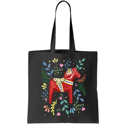 Swedish Dala Horse Folk Art Sweden Flag Dalahelmsoljd Bag