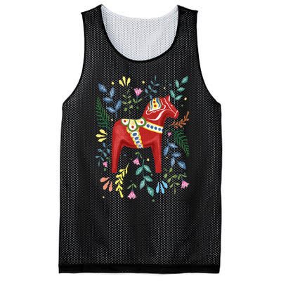 Swedish Dala Horse Folk Art Sweden Flag Dalahelmsoljd Mesh Reversible Basketball Jersey Tank