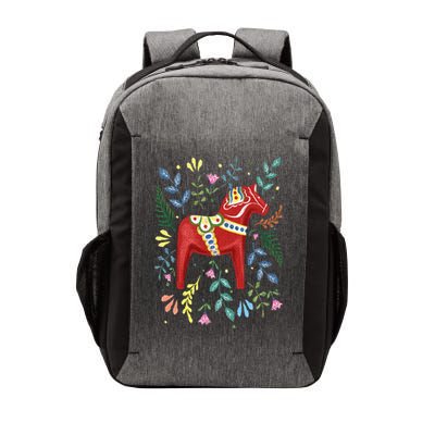 Swedish Dala Horse Folk Art Sweden Flag Dalahelmsoljd Vector Backpack