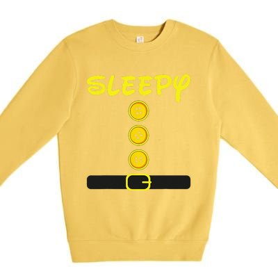 Sleepy Dwarf Halloween Family Matching Costume Color Dwarf Premium Crewneck Sweatshirt