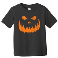 Sinister Distressed Halloween Jack O Lantern Face Toddler T-Shirt