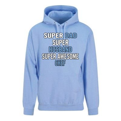 Super Dad Husband Super Awesome Chef Cute Gift Unisex Surf Hoodie