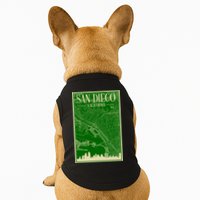 San Diego Hand Drawn Skyline Map Doggie Tank