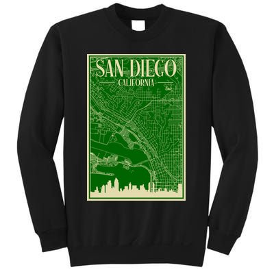 San Diego Hand Drawn Skyline Map Sweatshirt