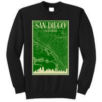 San Diego Hand Drawn Skyline Map Sweatshirt