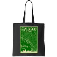 San Diego Hand Drawn Skyline Map Bag