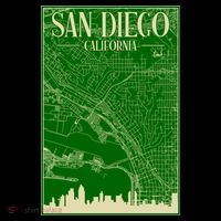 San Diego Hand Drawn Skyline Map Toddler Sweatshirt